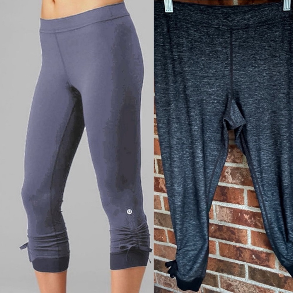 Lululemon  ^* Side Tie Salutation Crop Legging Stretch Cinch Dance Pants